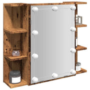 Spiegelkast 70x16,5x60 cm oud houtkleurig