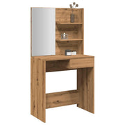 Kaptafel 74,5x40x141 cm eikenkleur met spiegel