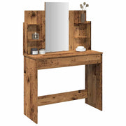 Kaptafel 96x39x142 cm oud houtkleurig met spiegel