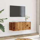 TV cabinets 2 pcs wall-mounted 80x30x30 cm distressed wood look