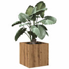 Plantenbak 40x40x40 cm bewerkt hout eikenkleur