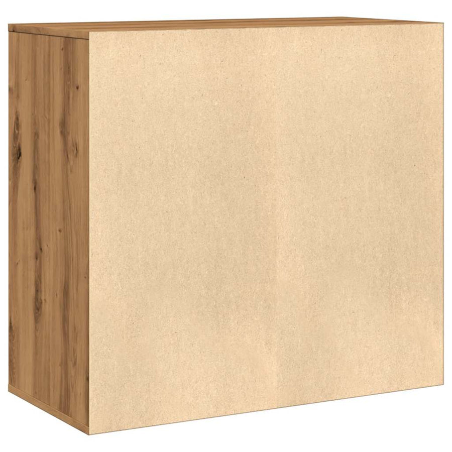 Cosmeticakast 80x40x75 cm bewerkt hout artisanaal eikenkleur