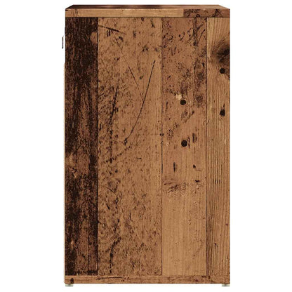 Schoenenkasten 2 st 52x30x50 cm oud houtkleurig