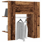 Hall furniture 97.5x37x99 cm carved wood old wood-colored