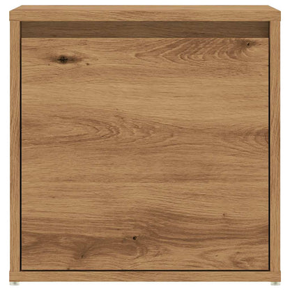 Opbergbox met lade 40,5x40x40 cm bewerkt hout artisanaal eiken