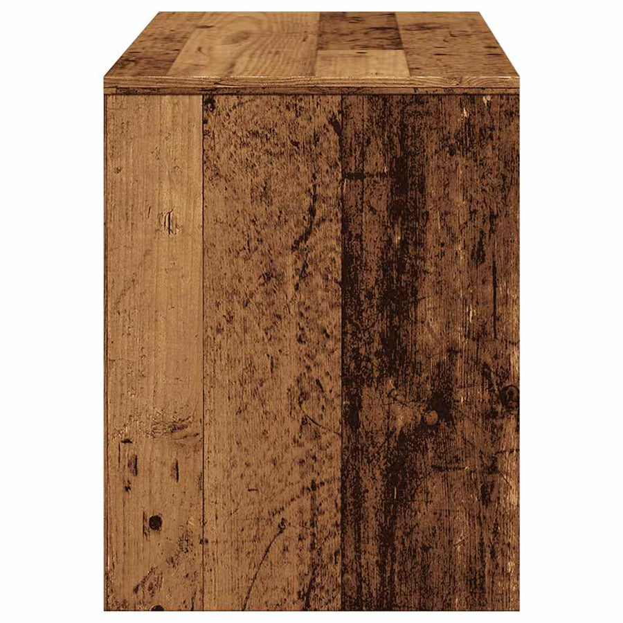 Kaptafelkruk 70x35x45 cm bewerkt hout oud houtkleurig