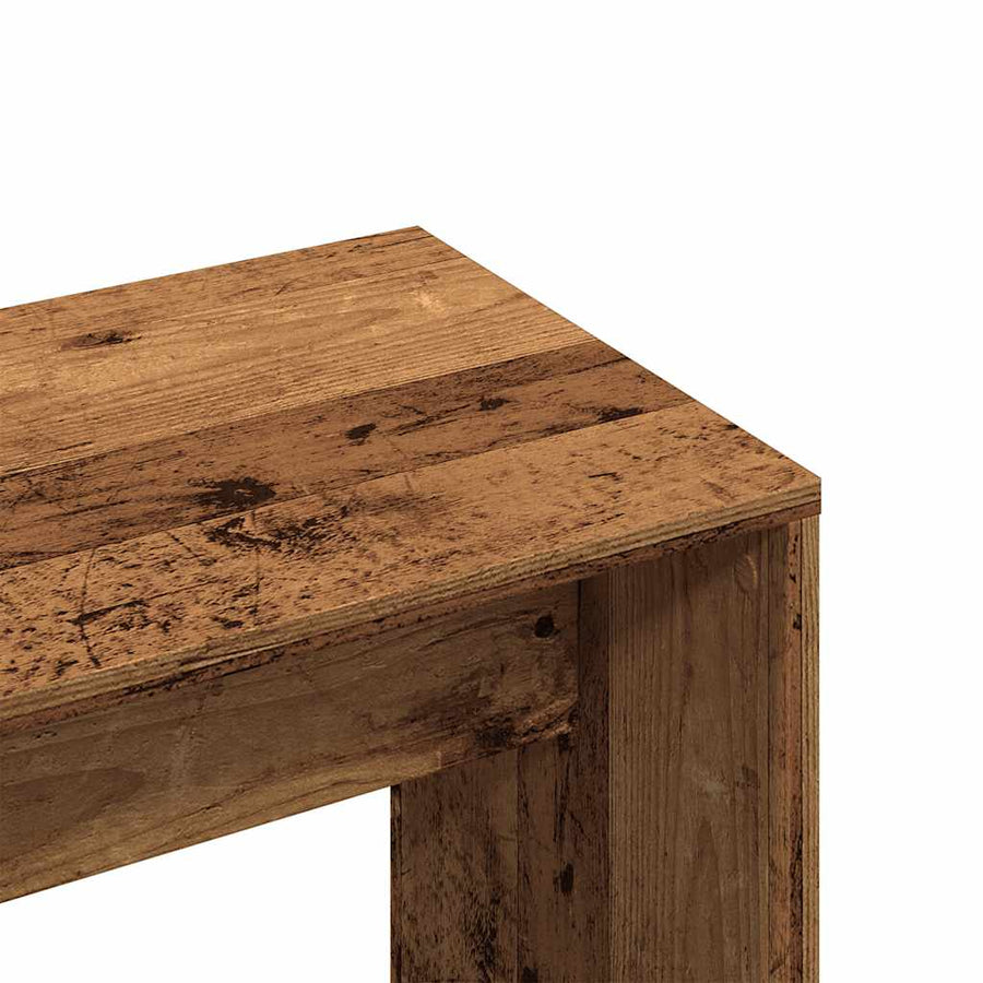 Kaptafelkruk 70x35x45 cm bewerkt hout oud houtkleurig