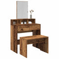 Kaptafelkruk 70x35x45 cm bewerkt hout oud houtkleurig