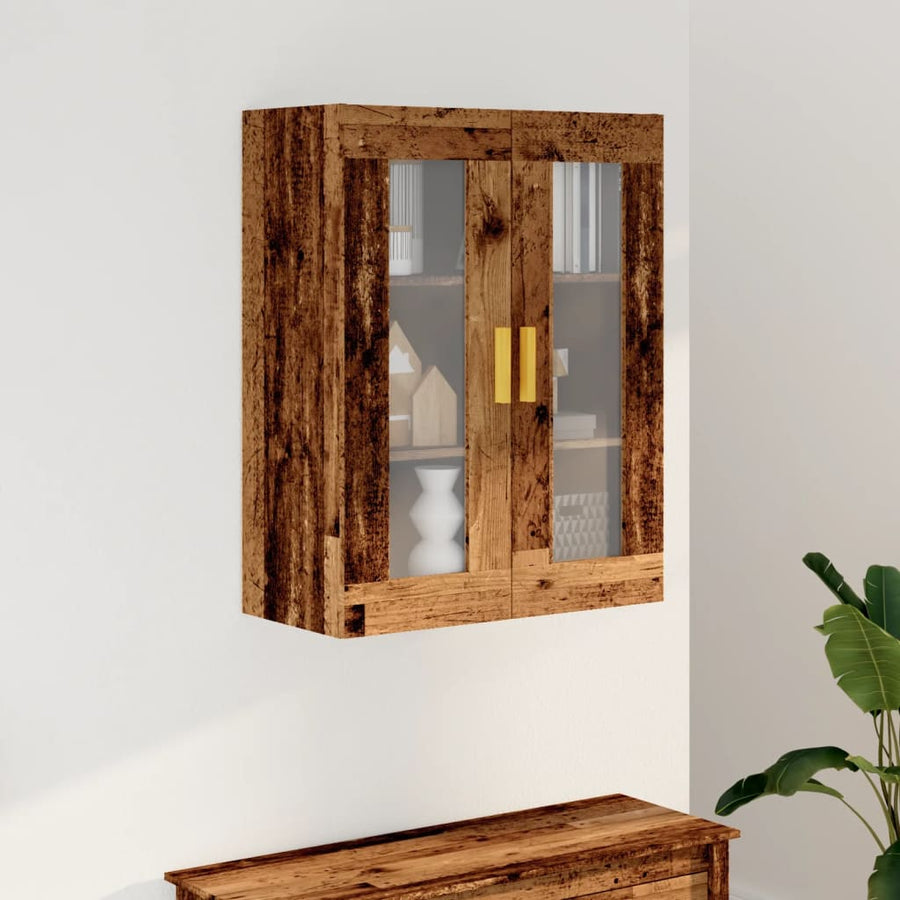 Hangkast 69,5x34x90 cm oud houtkleurig