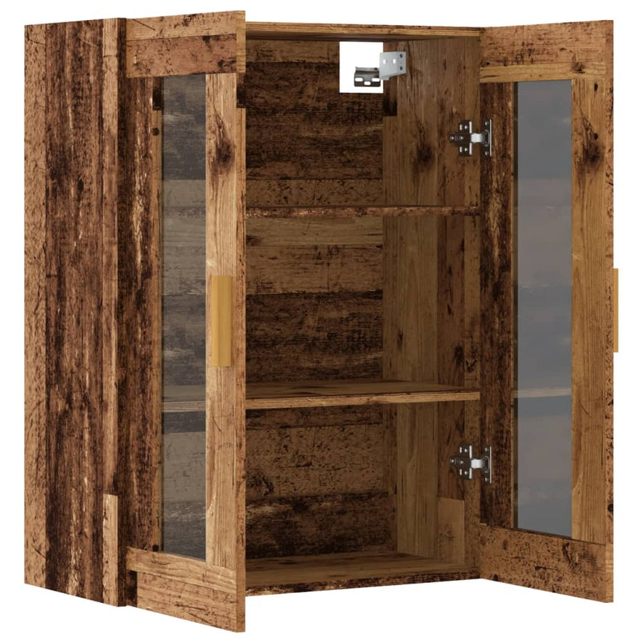 Hangkast 69,5x34x90 cm oud houtkleurig