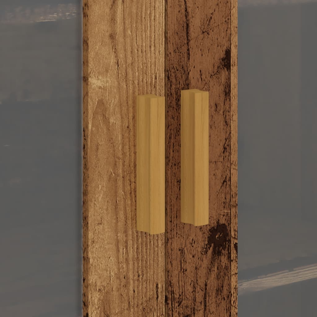 Hangkast 69,5x34x90 cm oud houtkleurig