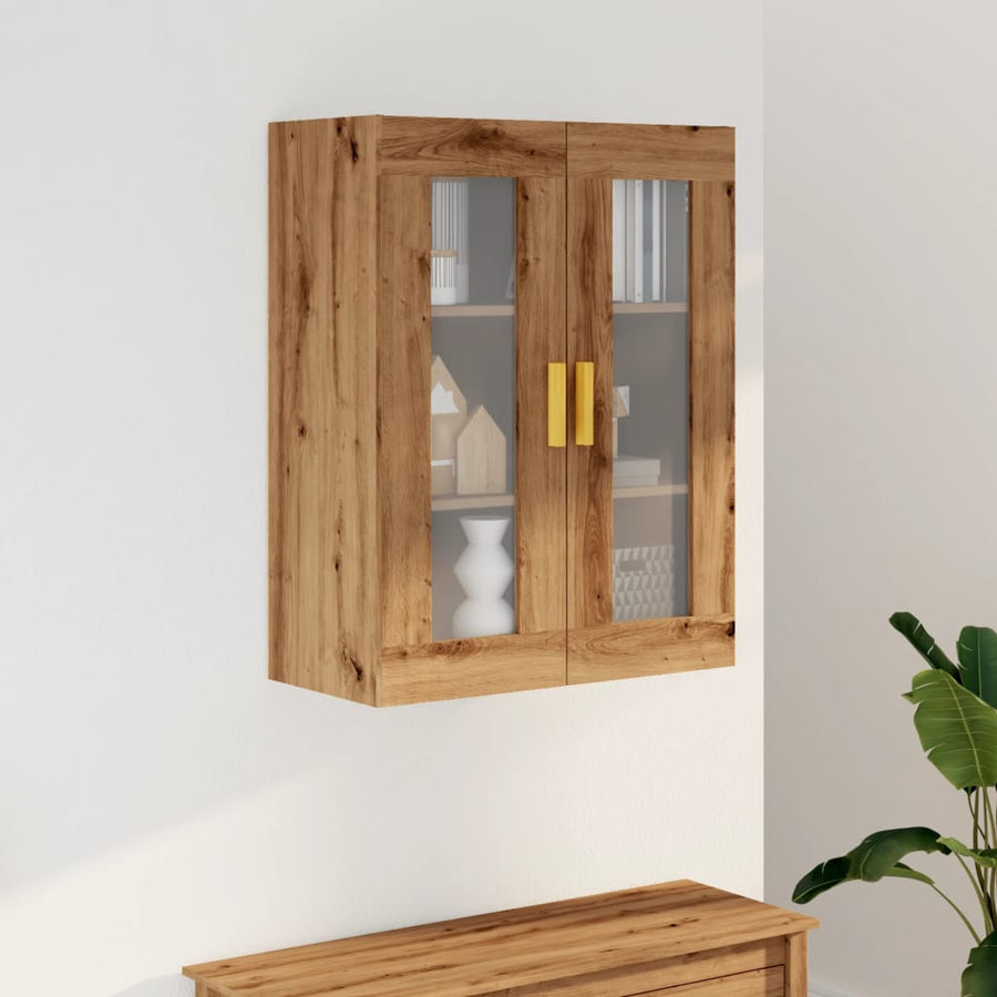 Hangkast 69,5x34x90 cm artisanaal eikenkleurig