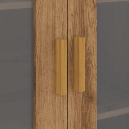 Hangkast 69,5x34x90 cm artisanaal eikenkleurig
