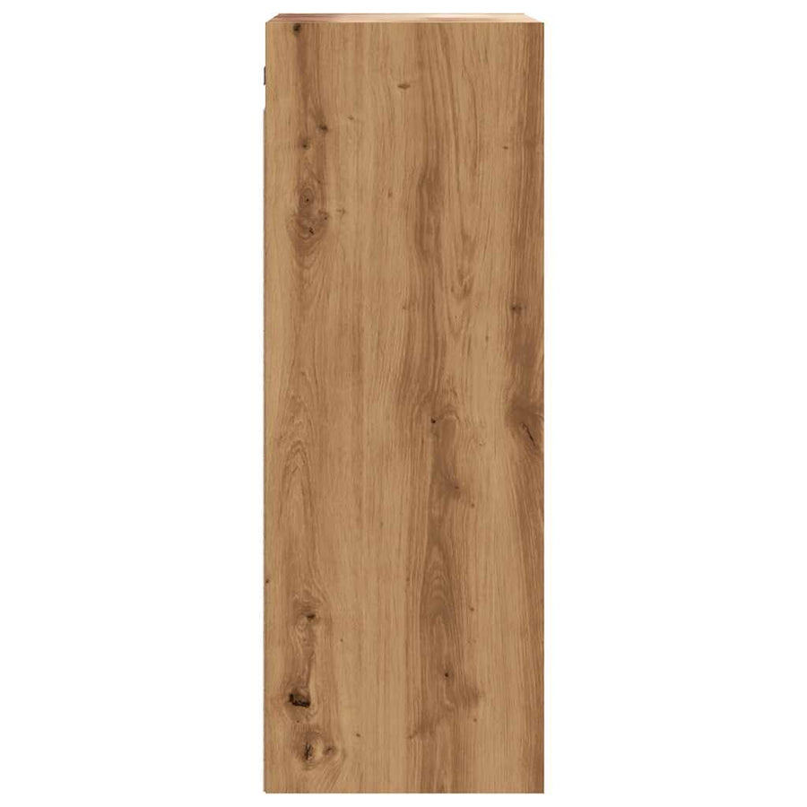 Hangkast 69,5x32,5x90 cm artisanaal eikenkleur