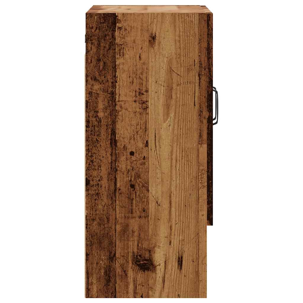 Wandkast 60x31x70 cm bewerkt hout oud houtkleurig