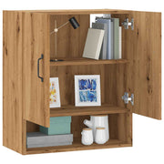 Wandkast 60x31x70 cm bewerkt hout eikenkleur