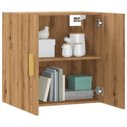 Wandkast 60x31x60 cm bewerkt hout eikenkleurig