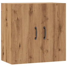 Wandkast 60x31x60 cm bewerkt hout artisanaal eikenkleurig
