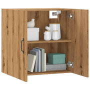 Wandkast 60x31x60 cm bewerkt hout eikenkleurig