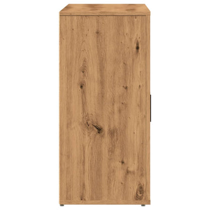 Dressoir 80x33x70 cm bewerkt hout artisanaal eikenkleurig
