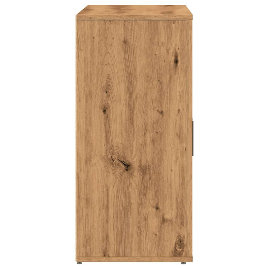 Dressoir 80x33x70 cm bewerkt hout artisanaal eikenkleurig
