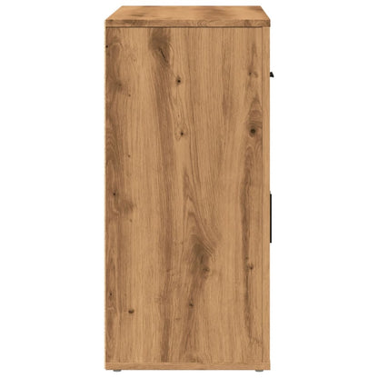 Dressoir 80x33x70 cm bewerkt hout artisanaal eikenkleurig
