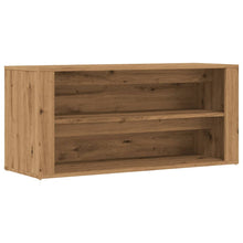 Schoenenbankje 100x35x45 cm bewerkt hout artisanaal eikenkleur