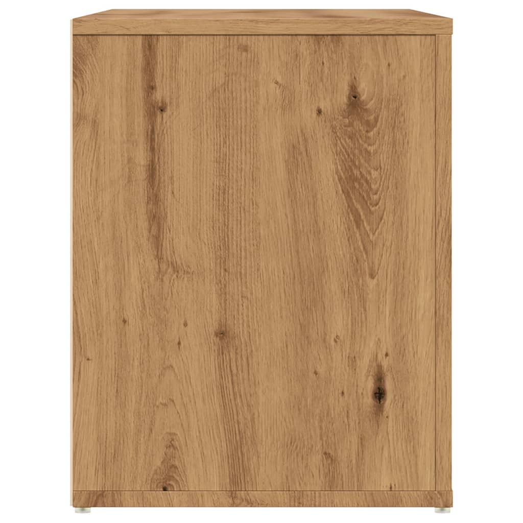 Schoenenbankje 100x35x45 cm bewerkt hout artisanaal eikenkleur