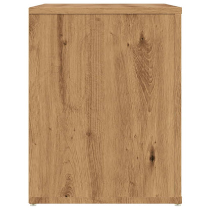 Schoenenbankje 100x35x45 cm bewerkt hout artisanaal eikenkleur