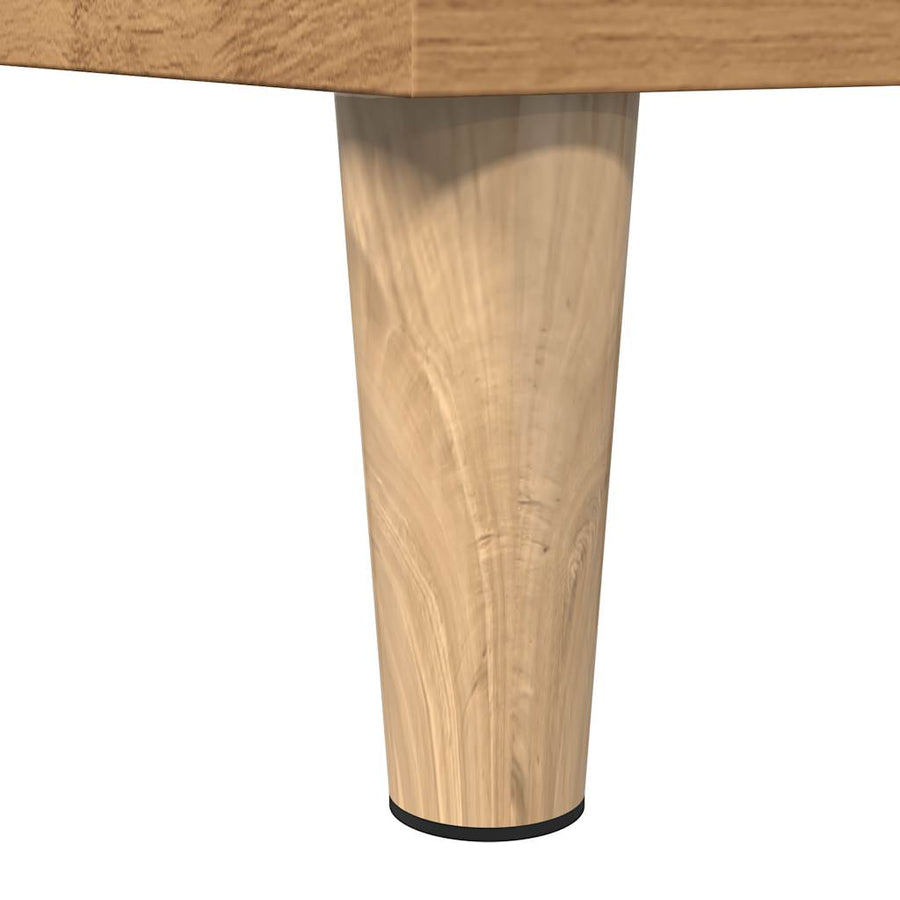Badkamerkast 30x30x190 cm bewerkt hout artisanaal eikenkleurig