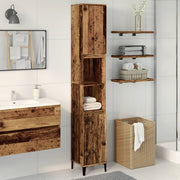 Bathroom cabinet 30x30x190 cm treated wood old wood-colored