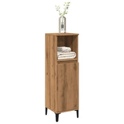 Bathroom cabinet 30x30x100 cm treated wood artisanal oak-colored