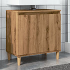 Wastafelkast 58x33x60 cm bewerkt hout eikenkleur