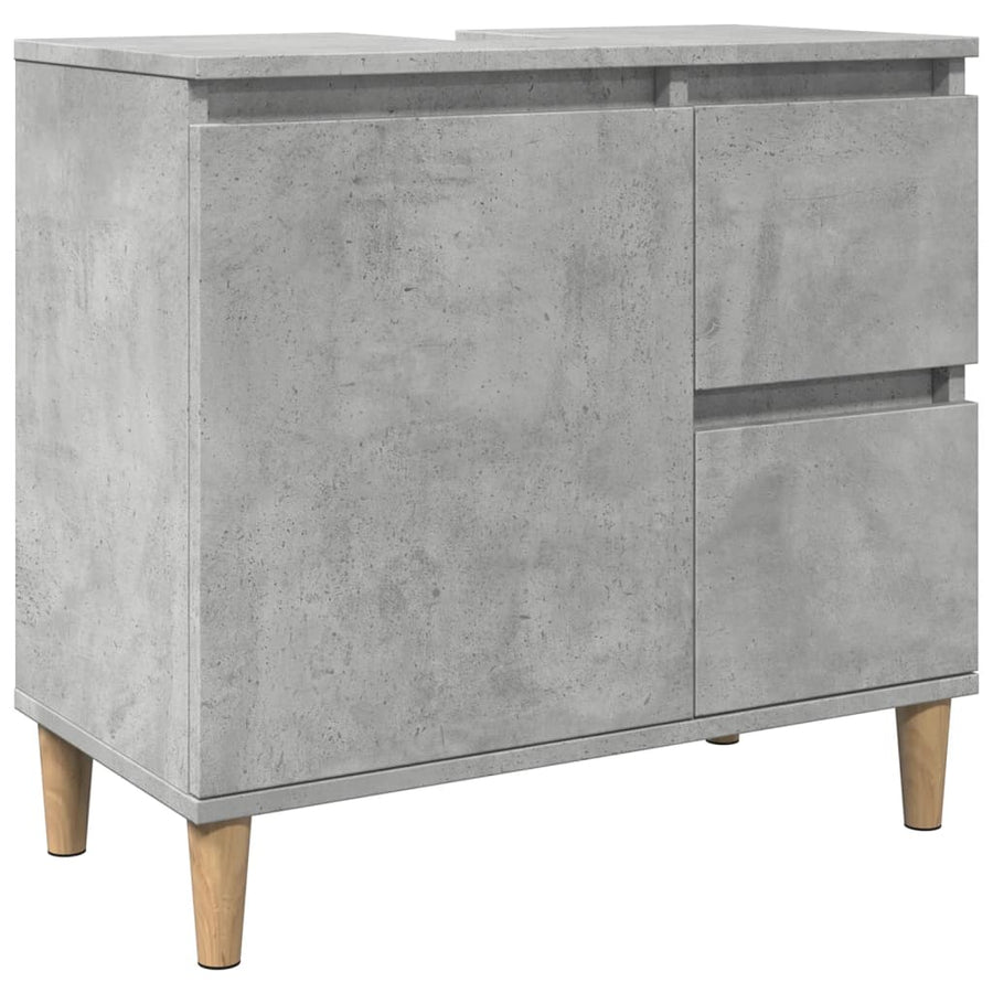 wastafelkast 65x33x60 cm bewerkt hout betongrijs