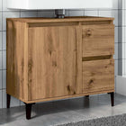 Wastafelkast 65x33x60 cm bewerkt hout eikenkleurig