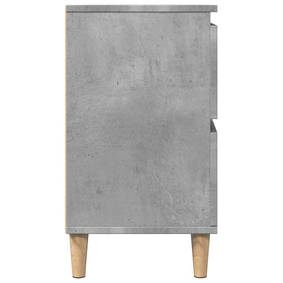 Wastafelkast 80x33x60 cm bewerkt hout betongrijs