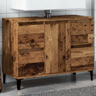 Vanity unit 80x33x60 cm distressed wood old wood colour