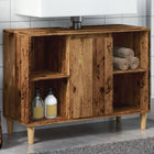 Bathroom cabinet 80x33x60 cm engineered wood vintage wood color
