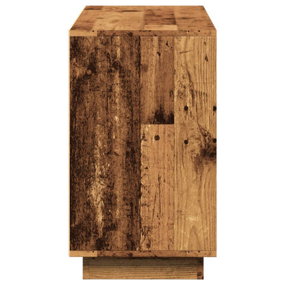 Dressoir 102x35x60 cm bewerkt hout oud houtkleurig