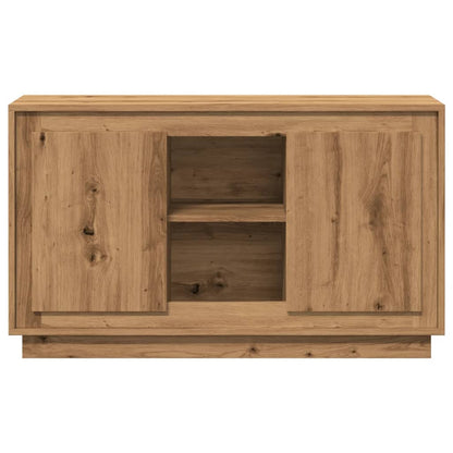 Dressoir 102x35x60 cm bewerkt hout artisanaal eikenkleurig