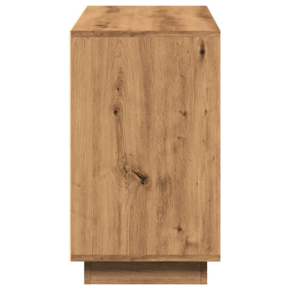 Dressoir 102x35x60 cm bewerkt hout artisanaal eikenkleurig
