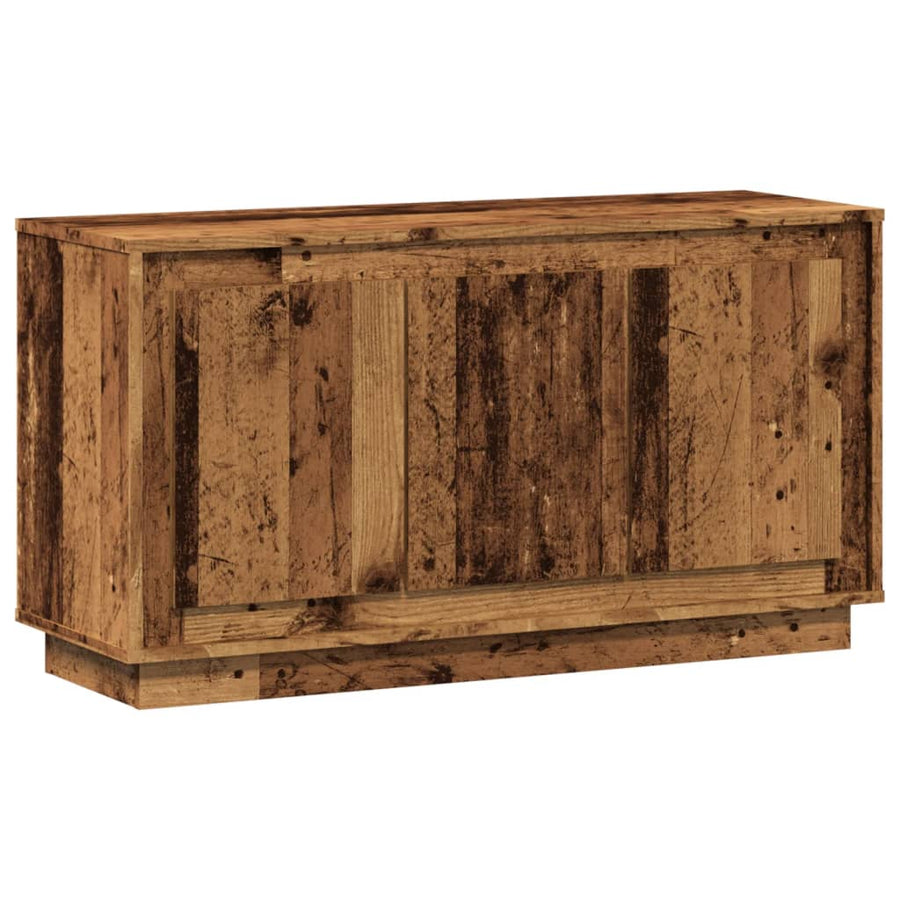 Dressoir 102x35x55 cm bewerkt hout oud houtkleurig
