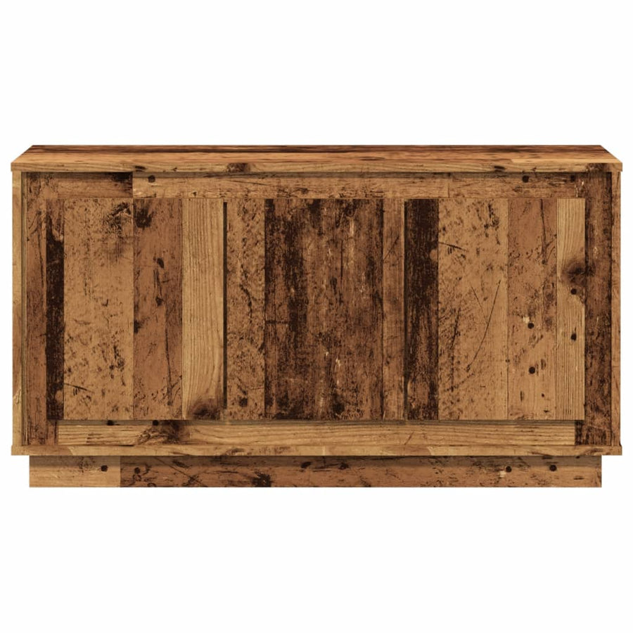 Dressoir 102x35x55 cm bewerkt hout oud houtkleurig