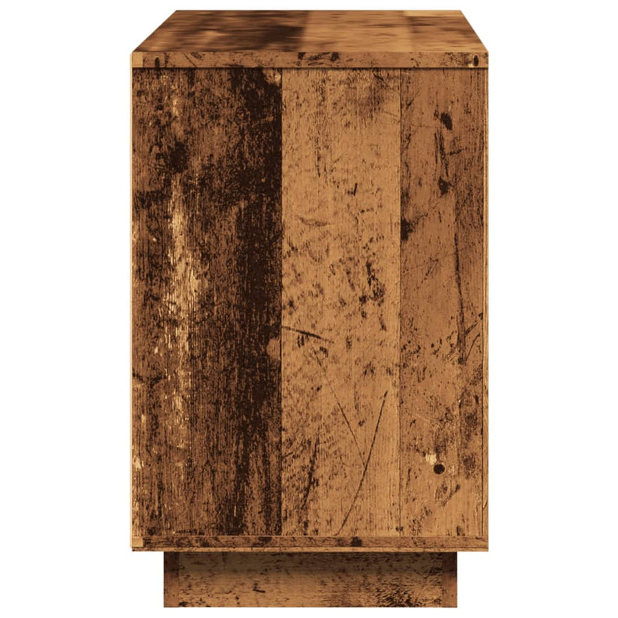 Dressoir 102x35x55 cm bewerkt hout oud houtkleurig