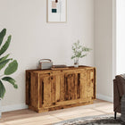Sideboard 102x35x55 cm carved distressed wood