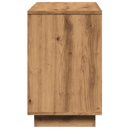 Dressoir 102x35x55 cm bewerkt hout artisanaal eikenkleurig