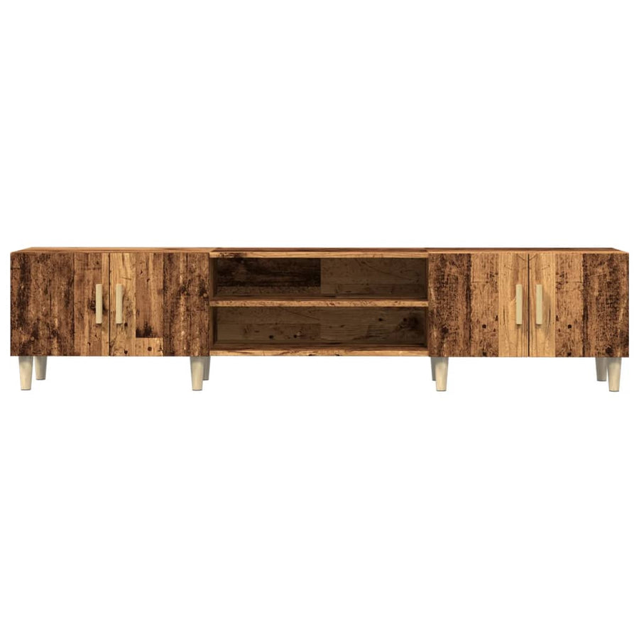 Tv-meubel 180x31,5x40 cm bewerkt hout oud houtkleurig