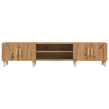 Tv-meubel 180x31,5x40 cm bewerkt hout artisanaal eikenkleurig