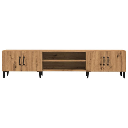 Tv-meubel 180x31,5x40 cm bewerkt hout artisanaal eikenkleurig