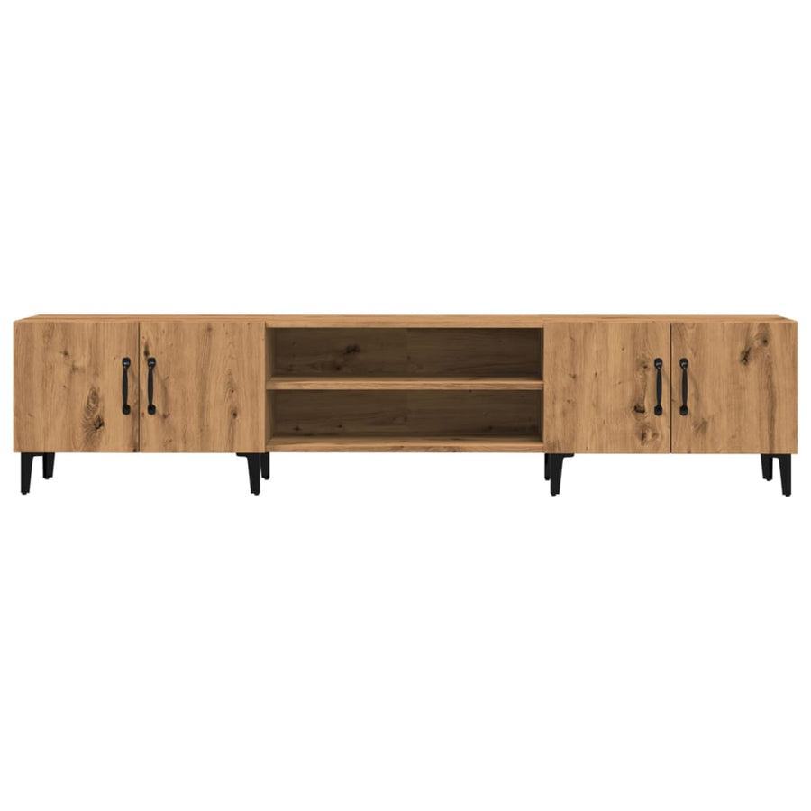 Tv-meubel 180x31,5x40 cm bewerkt hout artisanaal eikenkleurig